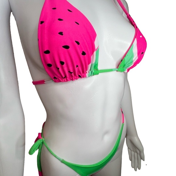 Cute Watermelon Thong Bikini Set, Small - Picture 2 of 5